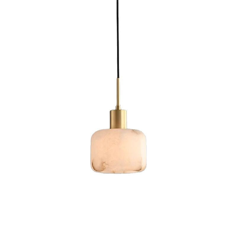 Moderne Glas- und Messing-Pendelleuchte