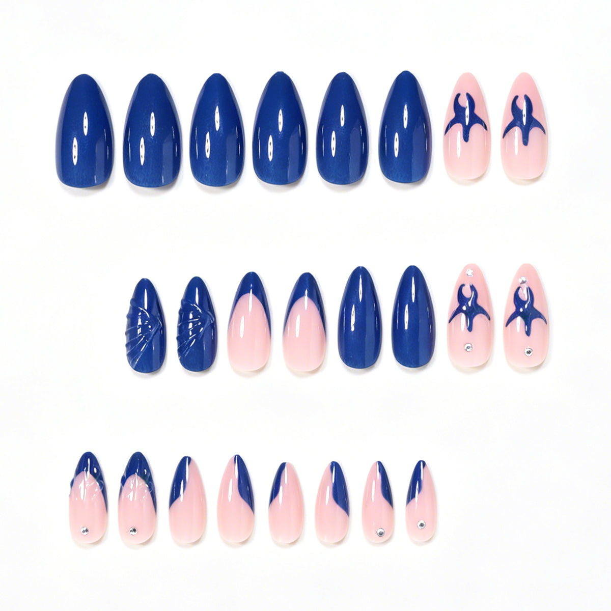 Künstlerisches von Ozeanen inspiriertes Nagelset Brehn