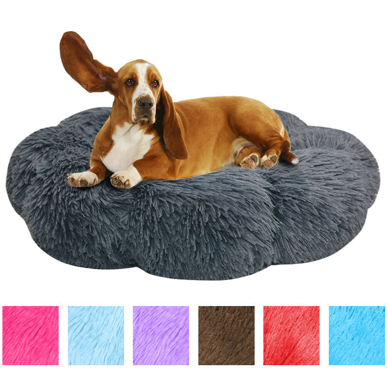 Blumenförmiges Plüsch-Hundebett