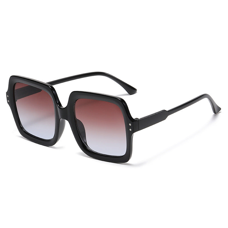 Damen modische quadratische Sonnenbrille mit verspiegelten Gläsern Brehn
