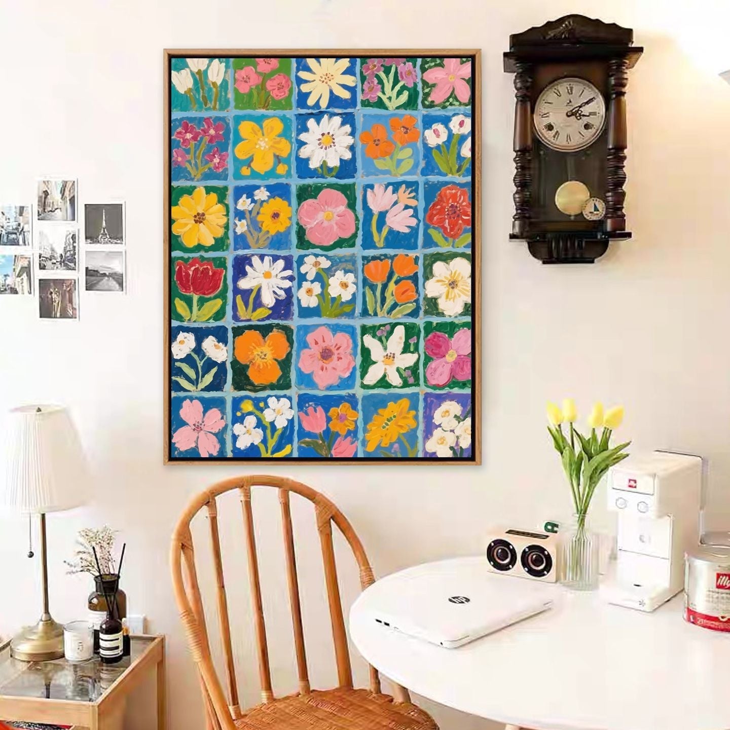 Farbige Blumendesign Leinwanddruck Brehn