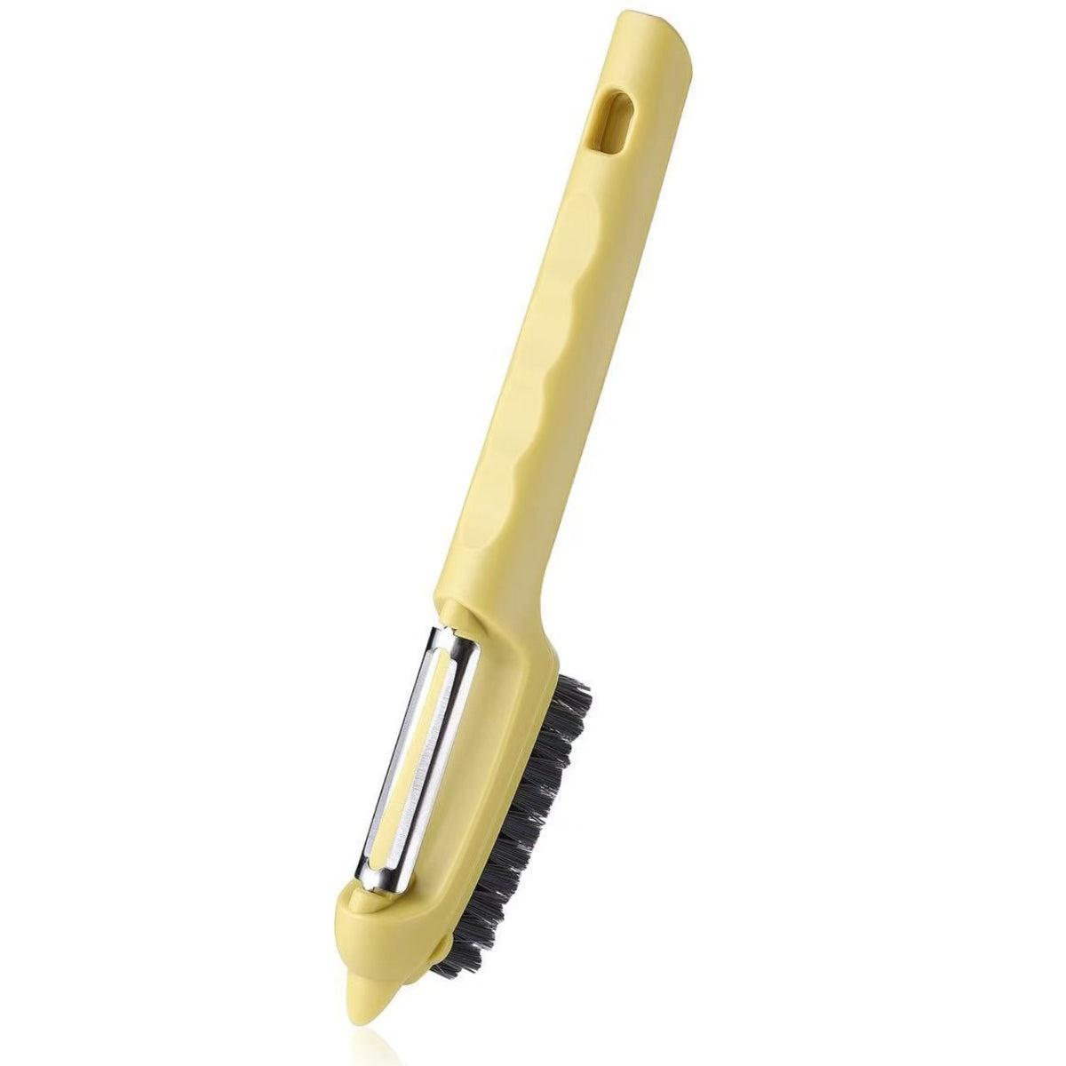 Multi-Function Y-Shaped Vegetable Peeler with Integrated Brush and Stem Remover