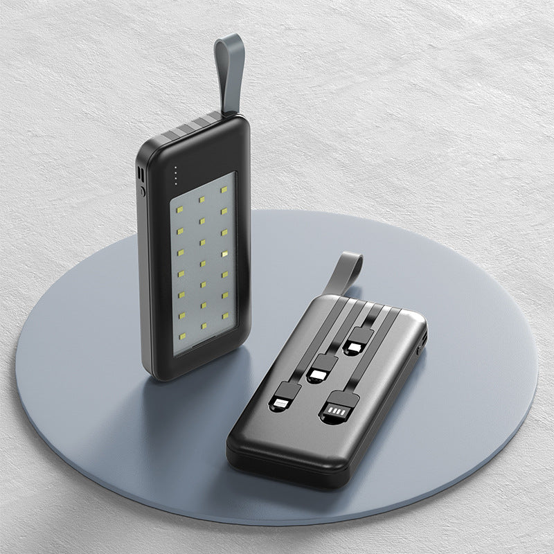 Tragbare Powerbank mit Integrierter LED-Lampe und Schnellladefunktion Brehn