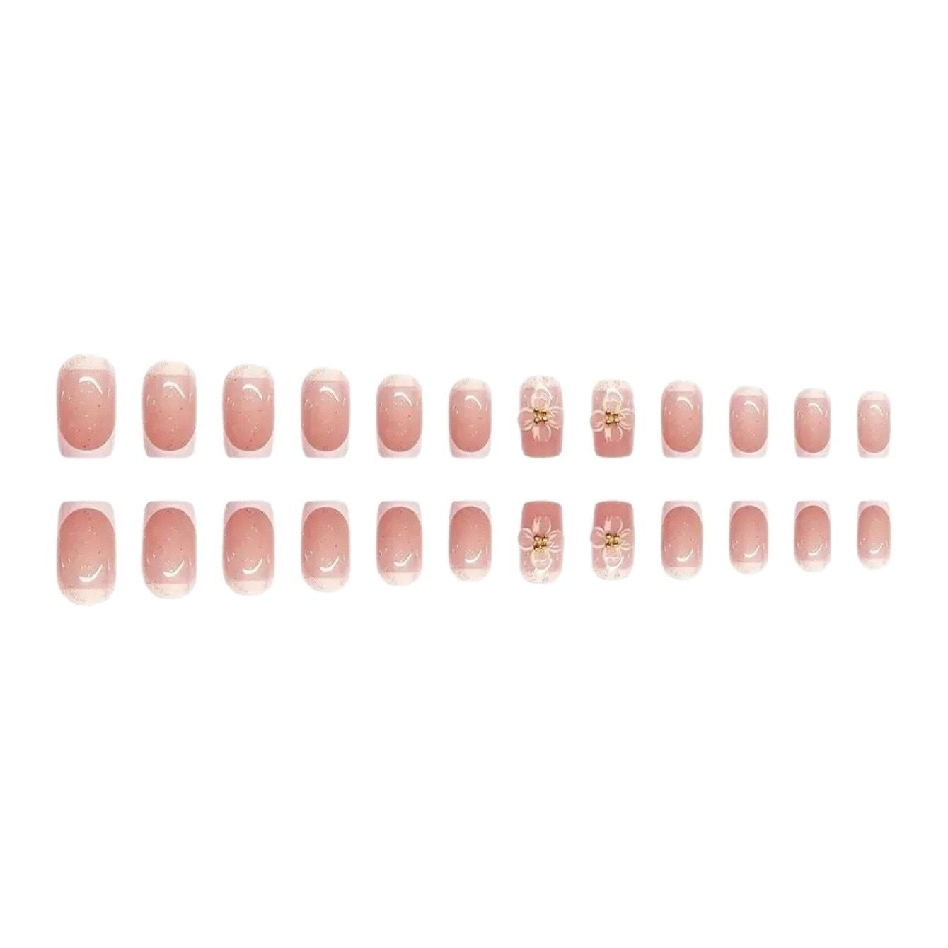 Dekorativer Langer Press-On Nagelset Brehn