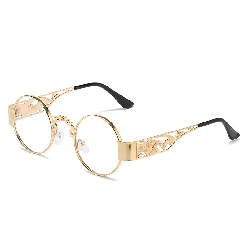 Damen künstlerische runde Sonnenbrille mit elegantem filigranen Rahmen Brehn