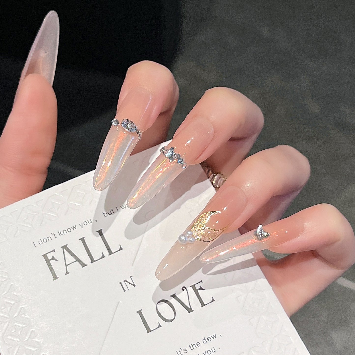 Künstlerische Acryl Press-On Nageldesigns Brehn
