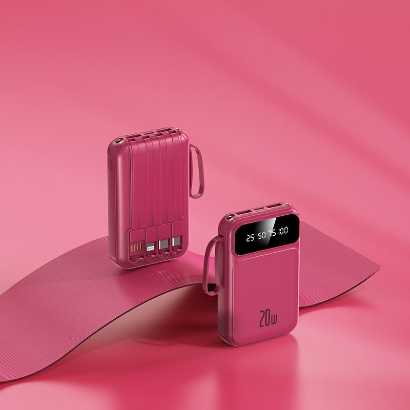 Tragbare Powerbank mit integrierter Schnellladefunktion und LCD-Display Brehn
