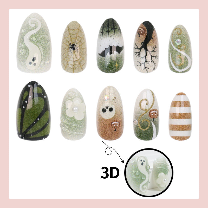 Halloween Kunstnagelset mit gruseligen Motiven Brehn