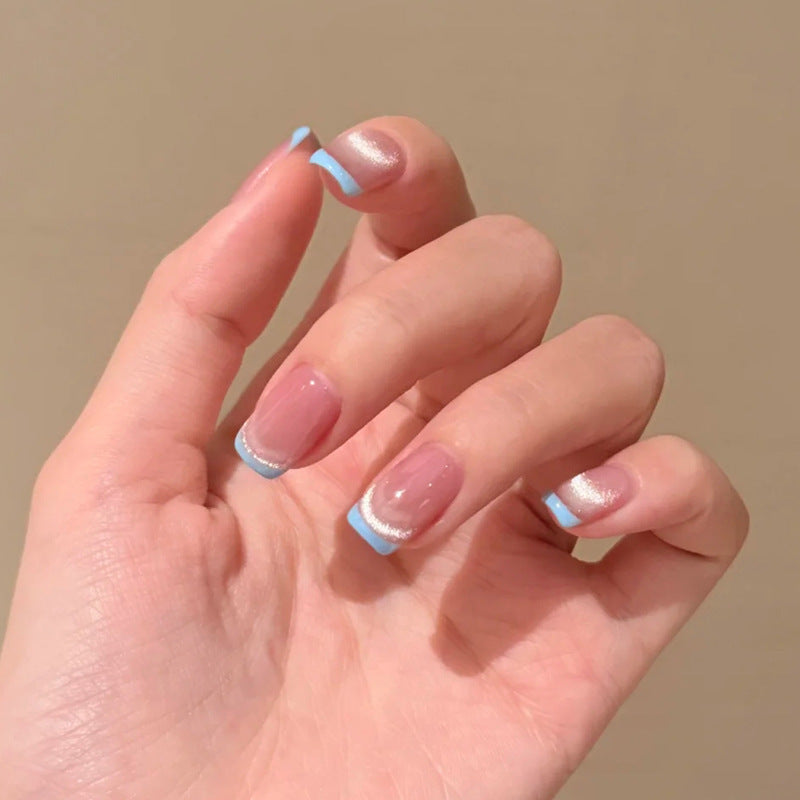Französische Spitzen-Gel Press-On Nägel Brehn