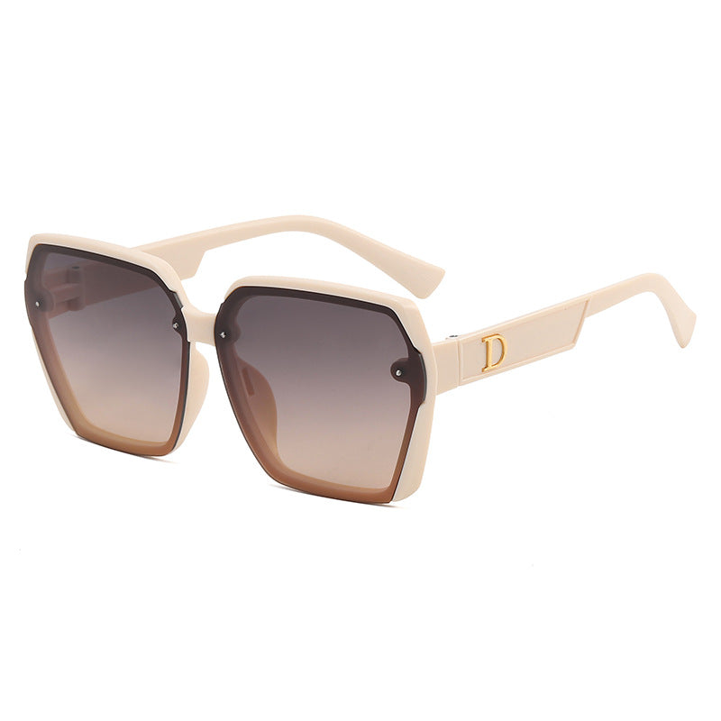 Damen geometrische Sonnenbrille mit robustem Rahmen Brehn