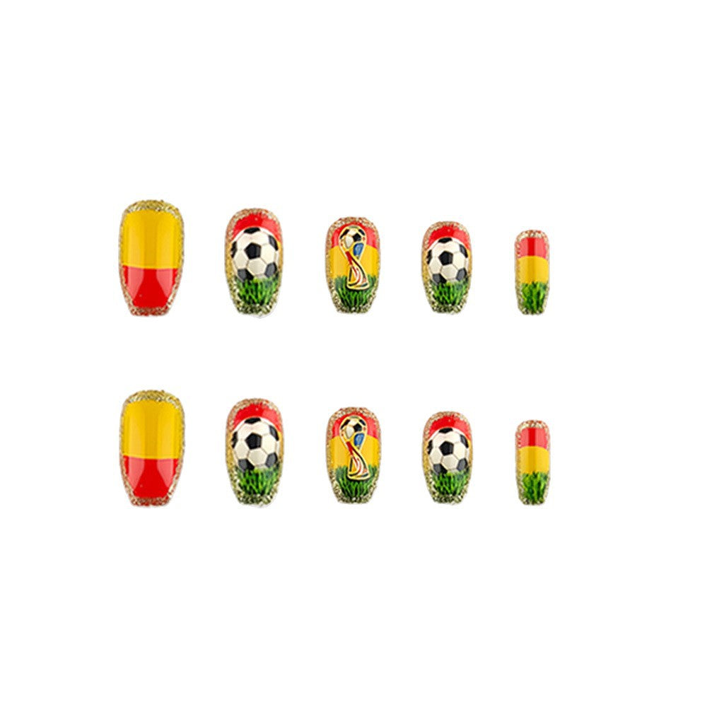 Kunstnägel Im Sportlichen Fußball-Design Brehn