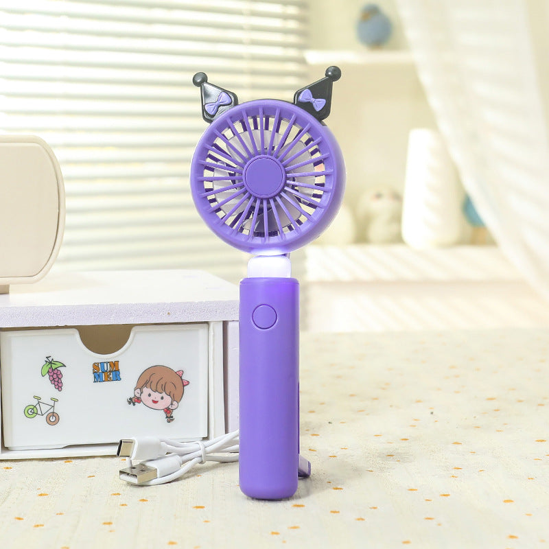 Damen Tragbarer Handventilator mit LED-Beleuchtung und süßem Tierdesign Brehn