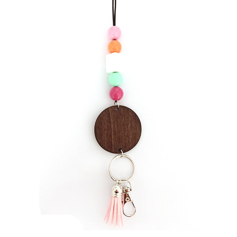 Holzperlen Schlüsselanhänger Halter Brehn