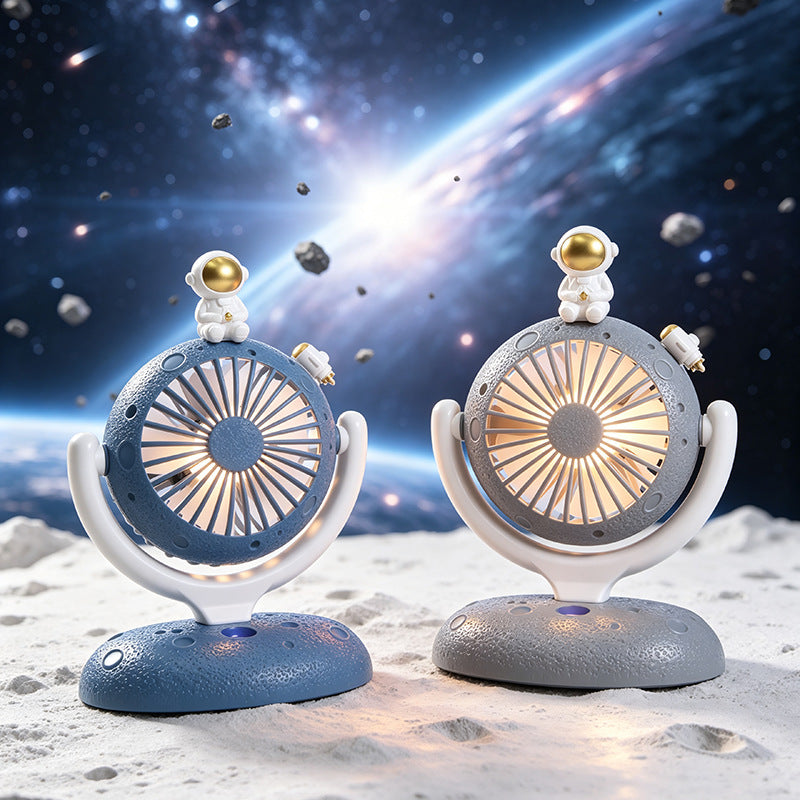 Unisex Tragbarer Mini-Ventilator mit LED-Beleuchtung und einzigartigem Astronautendesign Brehn