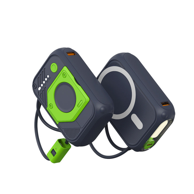 Multifunktionale Powerbank mit LED-Licht und Integriertem Ladekabel Brehn
