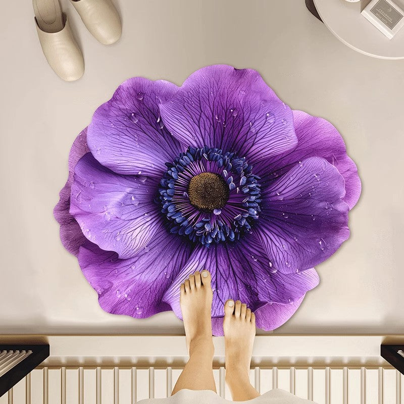 Blumenförmiger Teppich