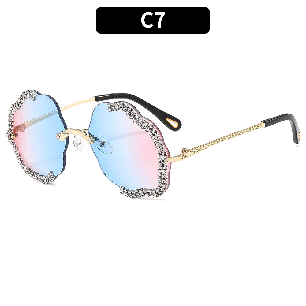 Künstlerische Blumrahmen-Sonnenbrille
