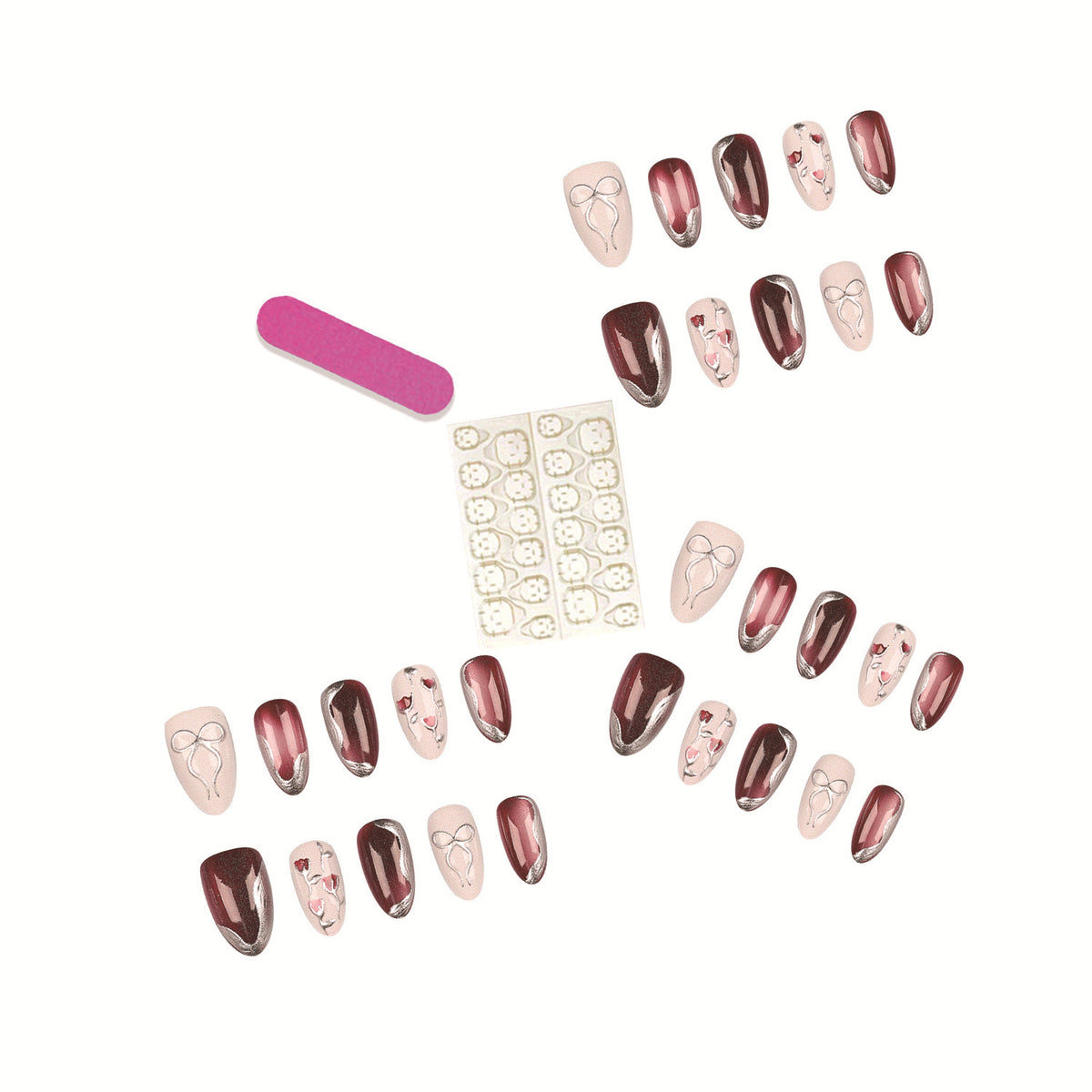Elegante Press-On Nagelspitzen Set