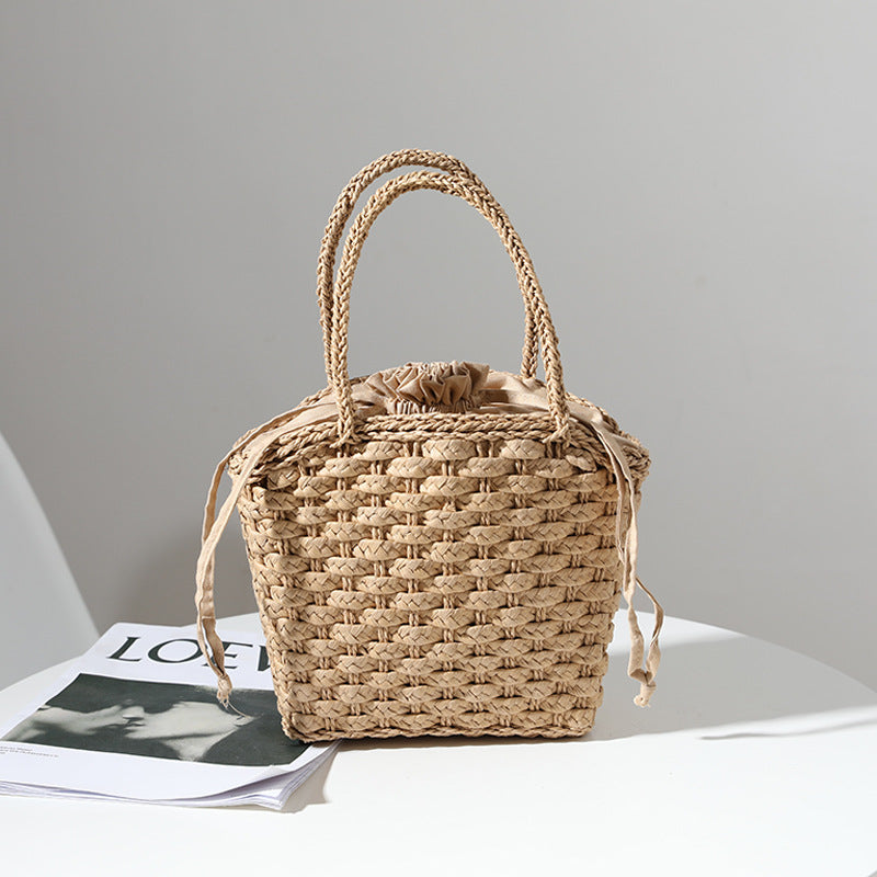 Handgefertigte Basttasche mit Verstellbarem Innenfutter Brehn