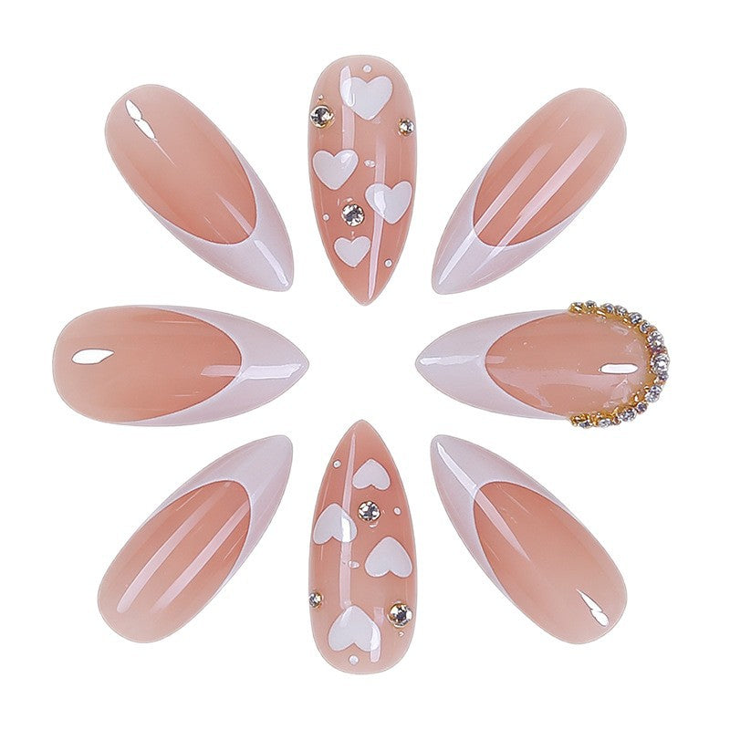 Herz-verzierte Gel-Nagelkunst-Set Brehn