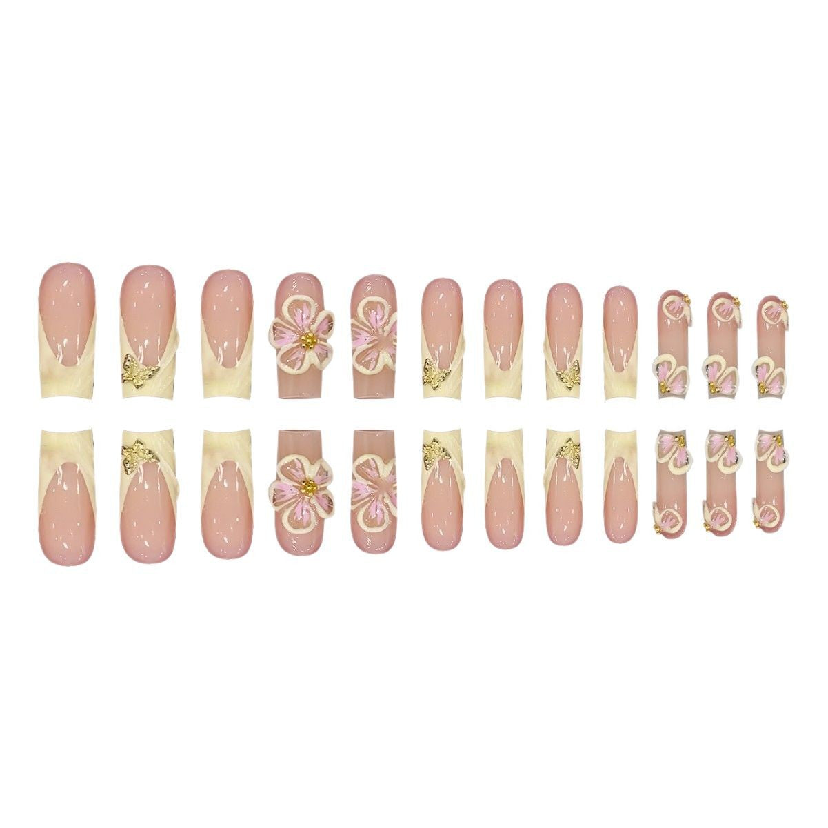 Artistic 3D Floral Nail Art Design Brehn