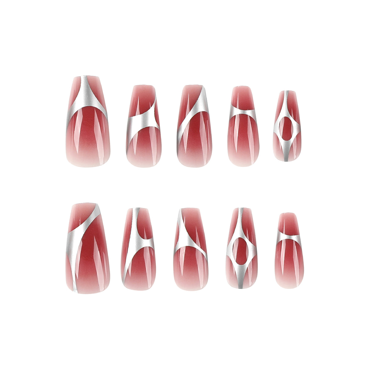Künstliche Nagelverlängerungen mit Hochglanz-Finish und Modernem Design Brehn