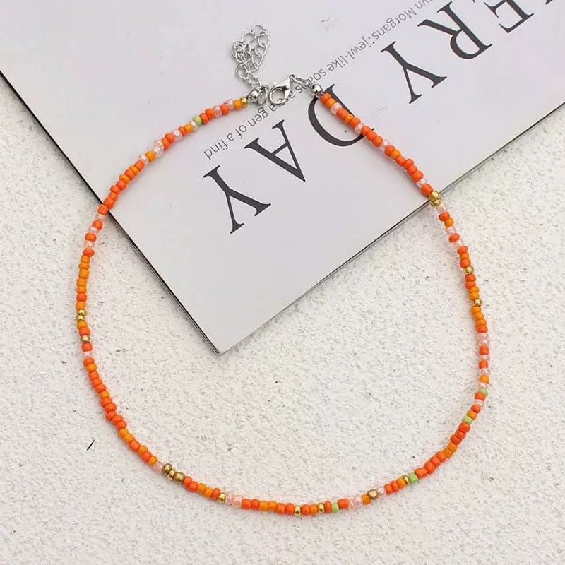 Handgefertigtes Perlen Choker Halsband Brehn
