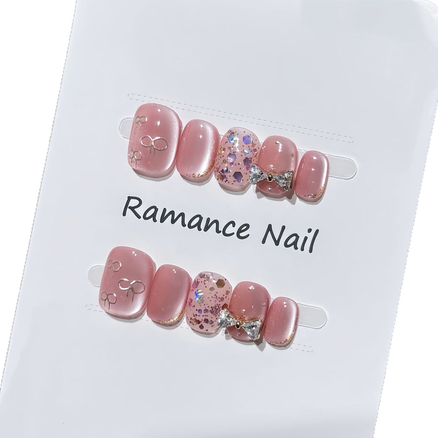 Glamouröse Strass Press-On Nagelset Brehn
