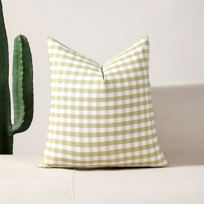 Gingham-Muster-Wurfkissen