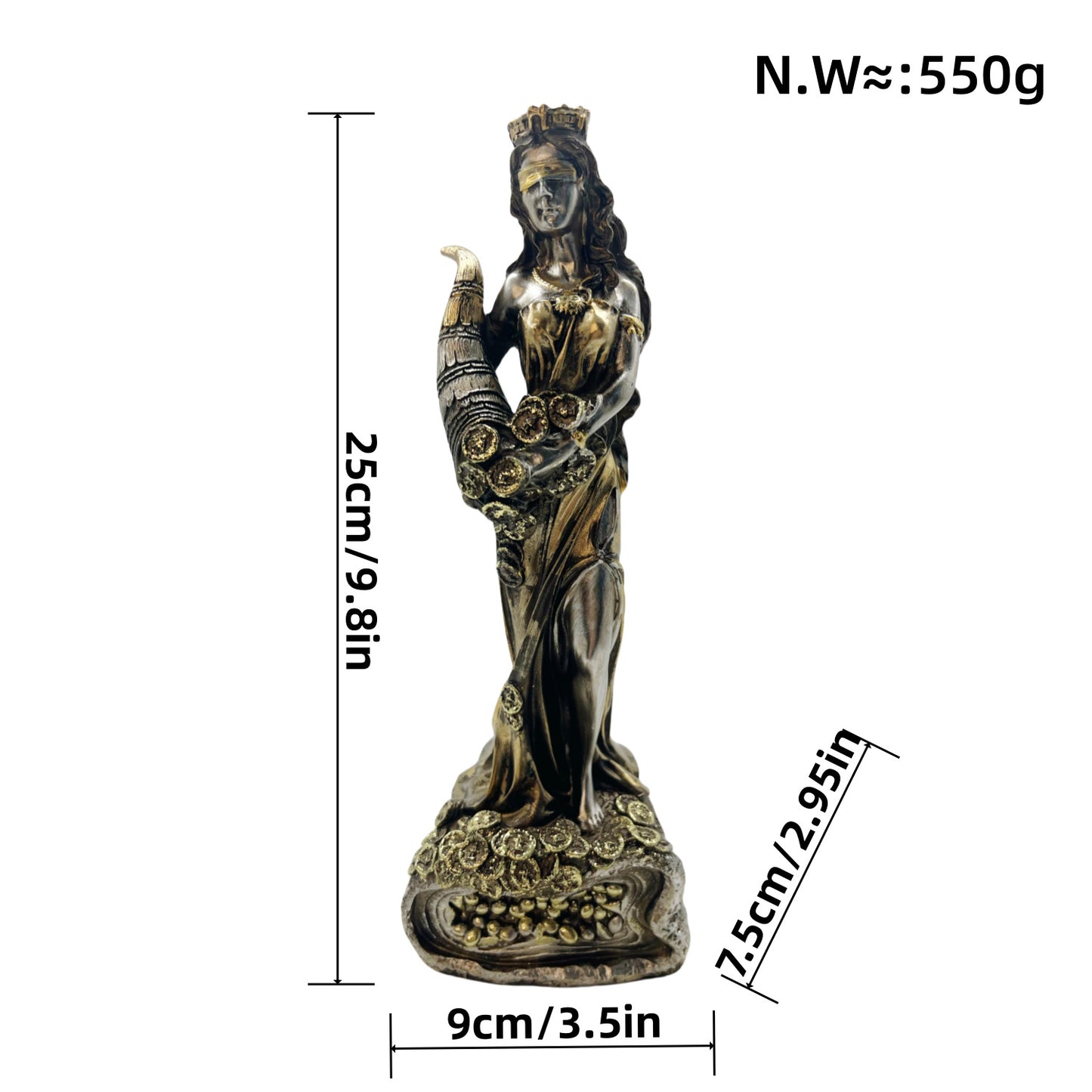 Elegante Statue der Justitia in kunstvollen Details Brehn