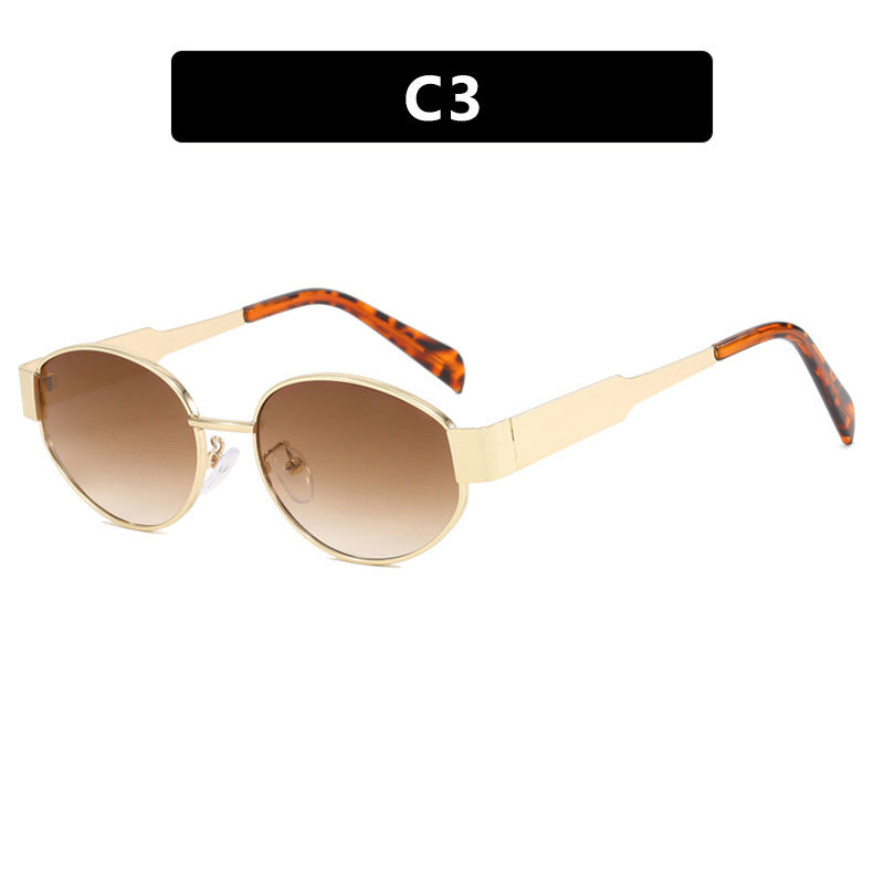 Damen moderne geometrische Sonnenbrille im eleganten Rahmen Brehn