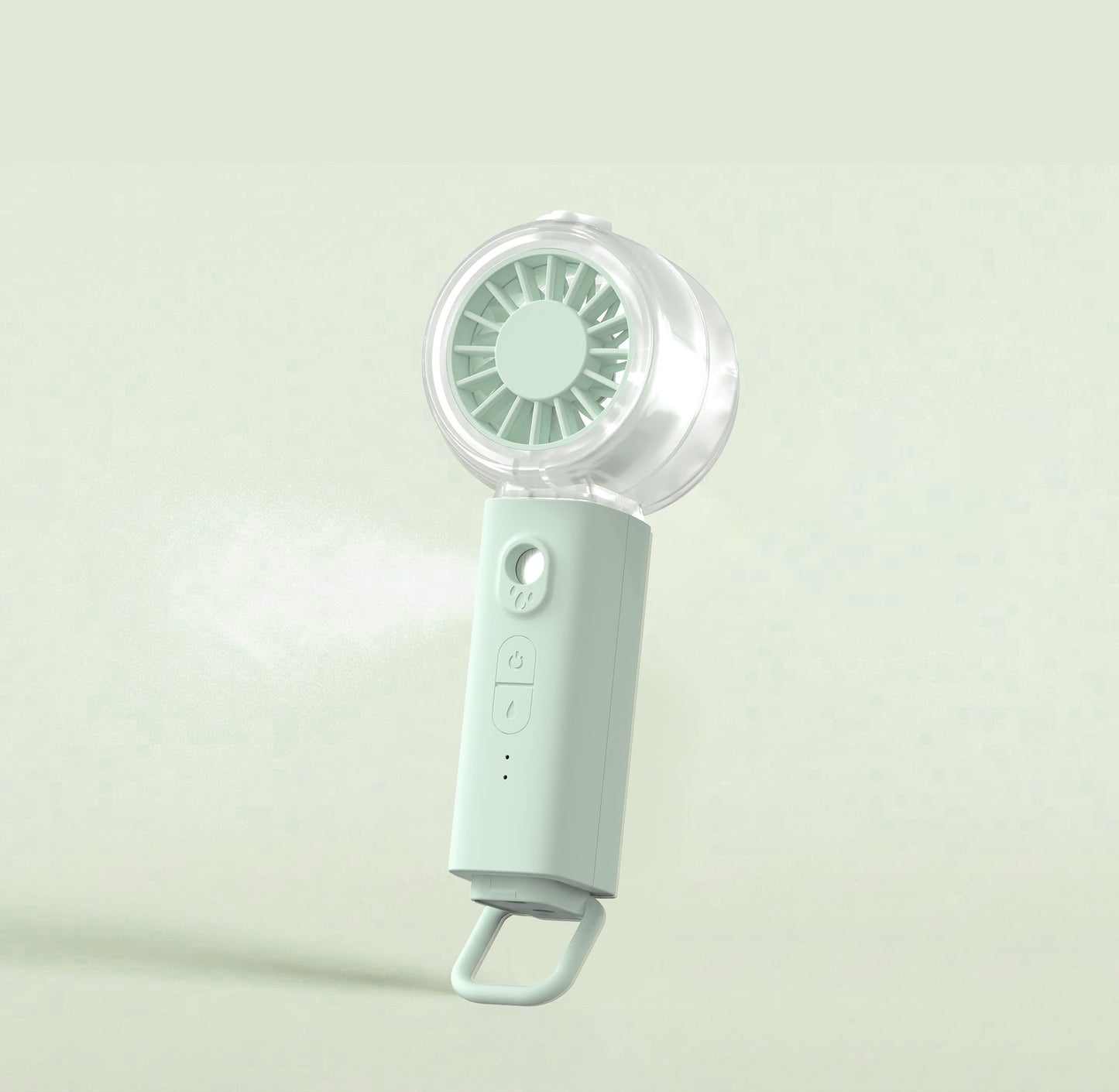 Unisex nan tragbarer Mini-Ventilator mit Sprühnebelfunktion und USB-Akku Brehn