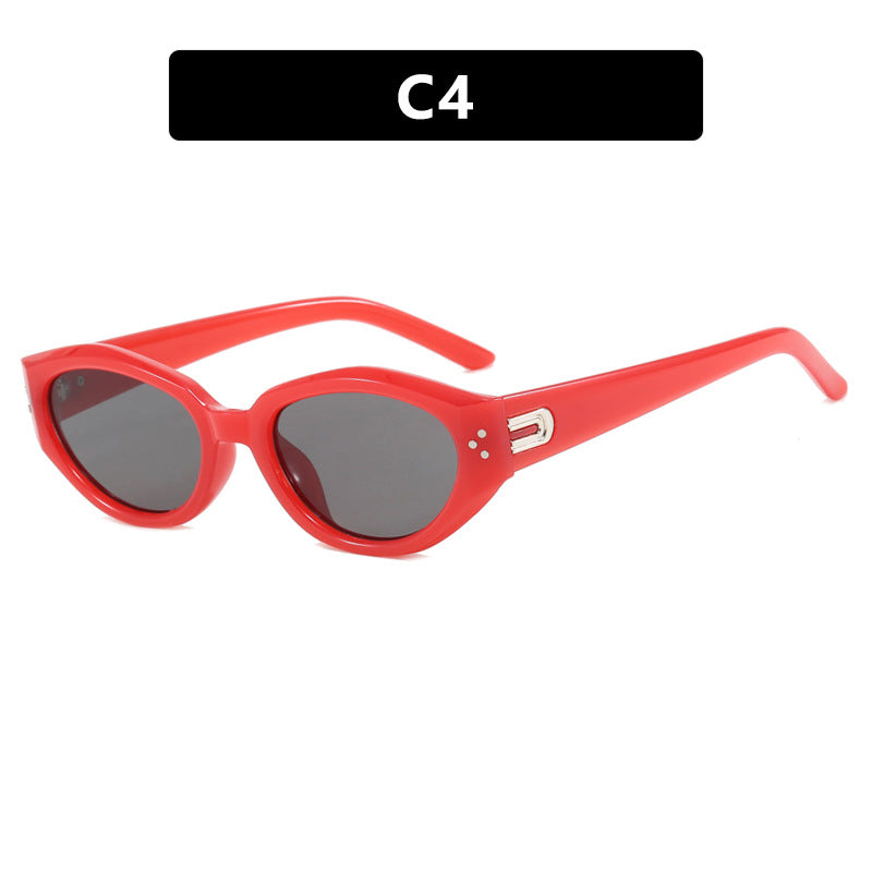 Damen Cat-Eye Sonnenbrille mit akzentuiertem Transparentrahmen und UV-Schutz Brehn
