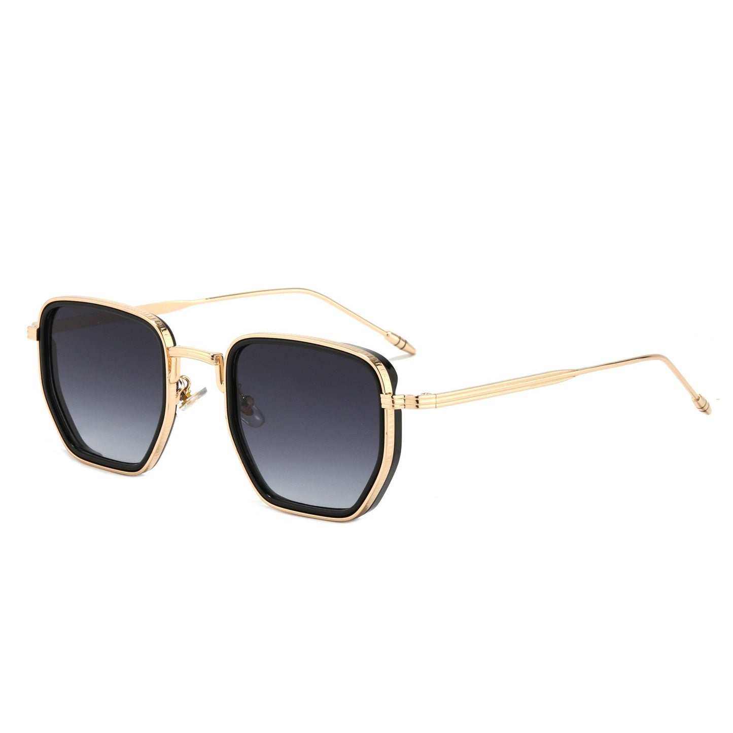 Damen Quadratische Designer Sonnenbrille mit modischem Metallrahmen Brehn