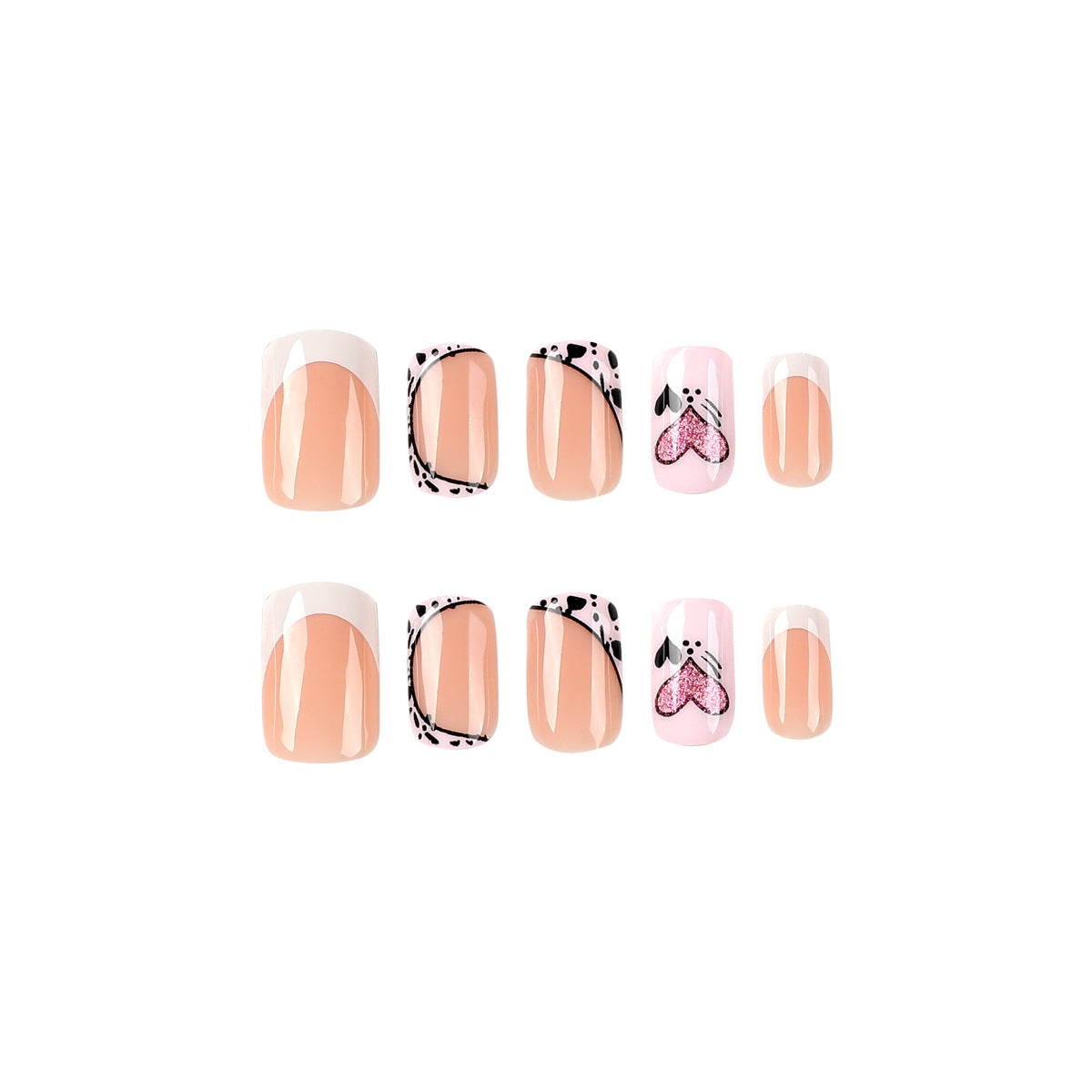 Kunstvolle Nagelkunst mit Herz- und Tiermotiven Brehn