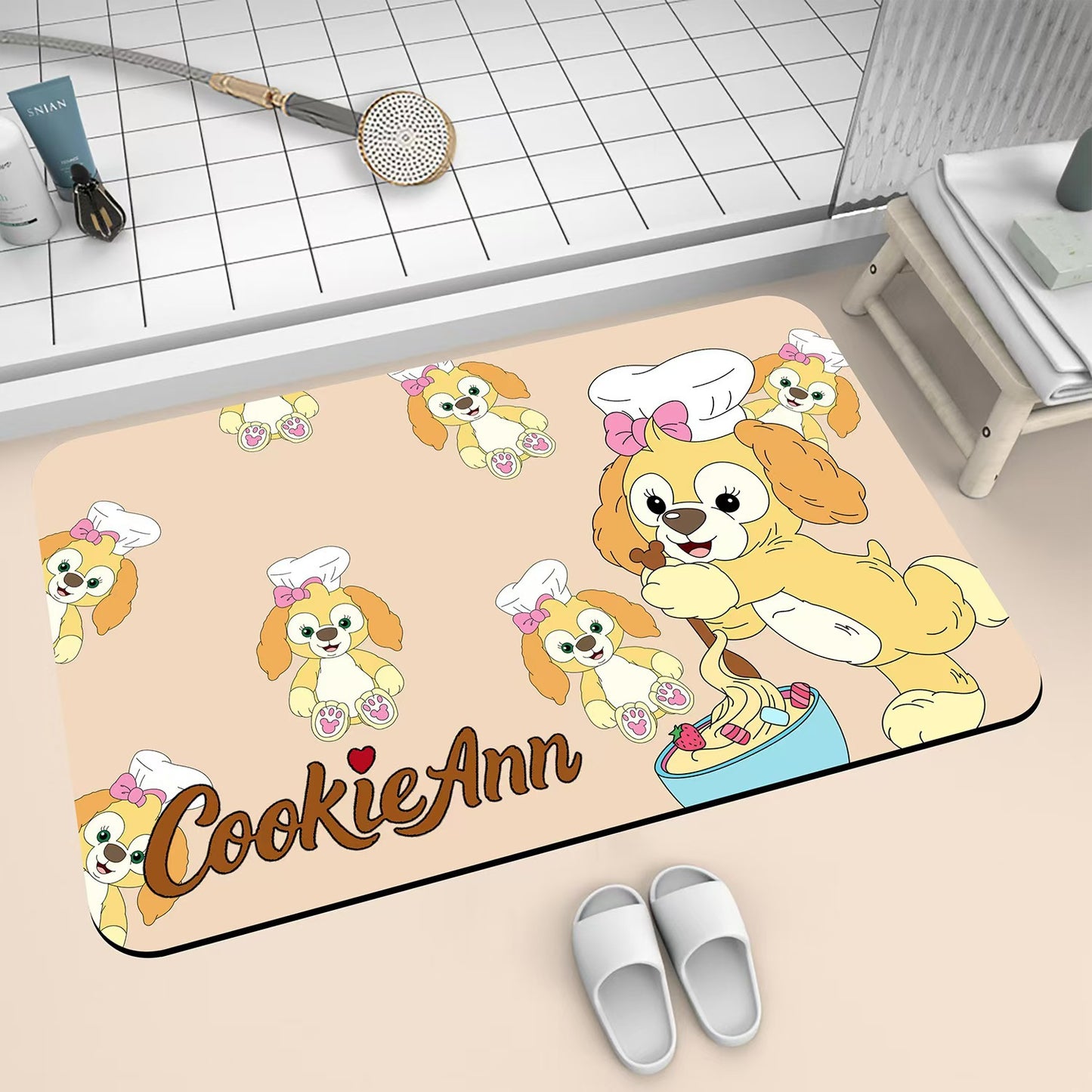 Cartoon Tier Badematte