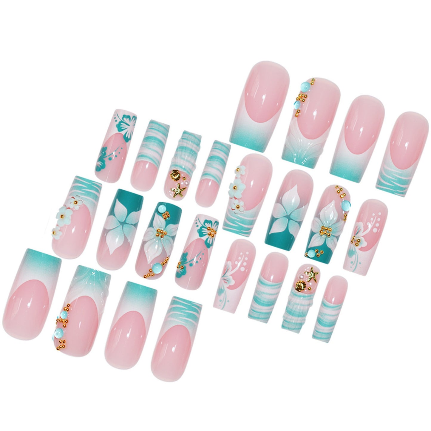 Floral Art Press-On Nails Brehn