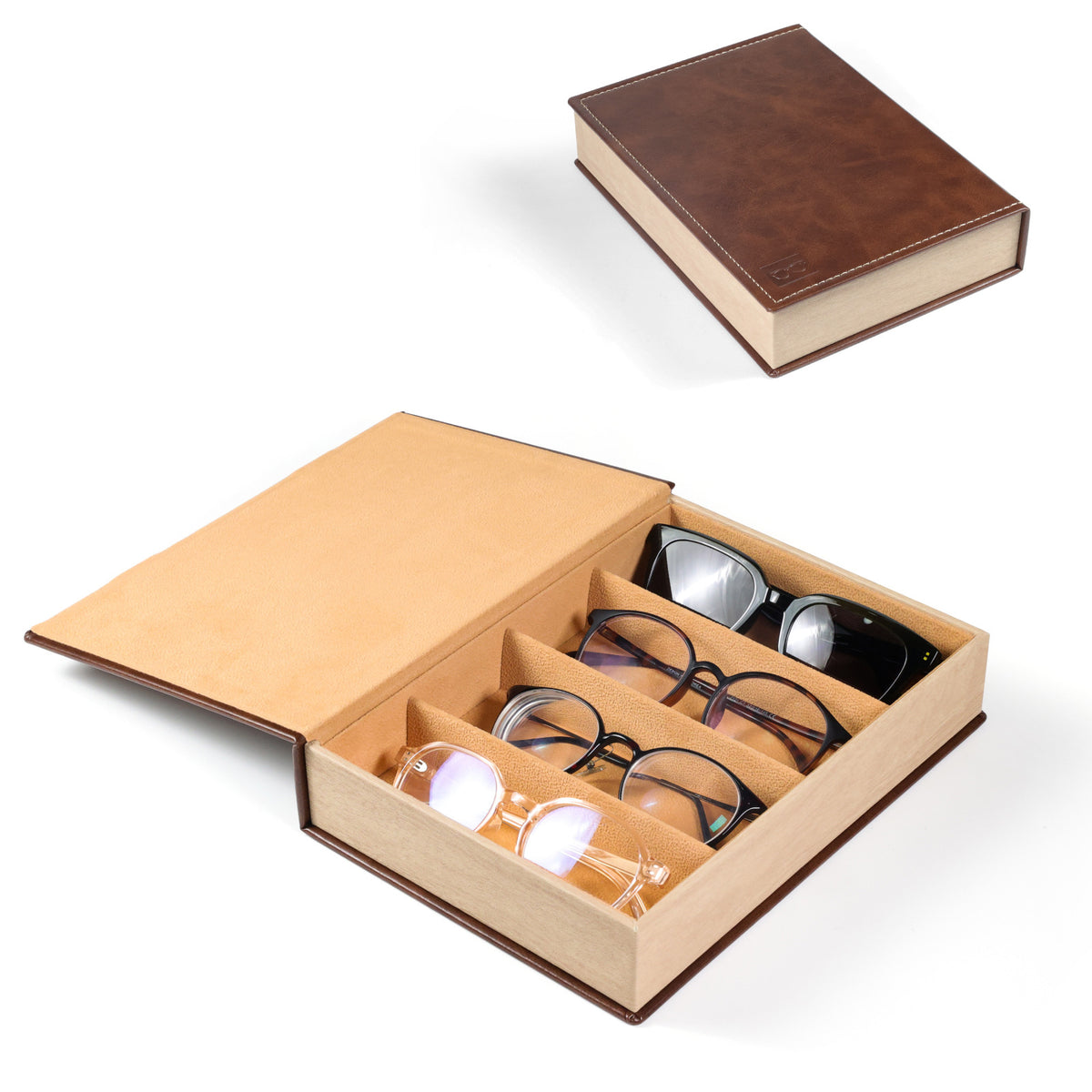 Premium Leder Brillenaufbewahrungsbox Brehn