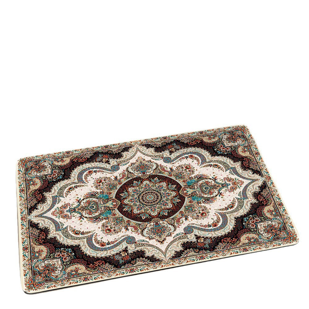 Elegante Floral Badezimmer Bereich Matte Brehn