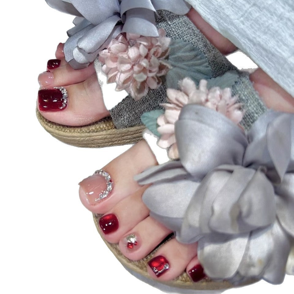 Floral Verzierten Slide Sandalen Brehn