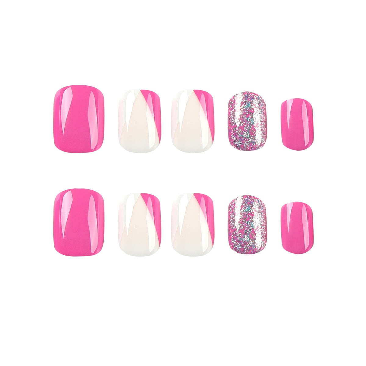Kunstvolle Nagelkunst mit Glitzerakzenten und Ombre-Design Brehn