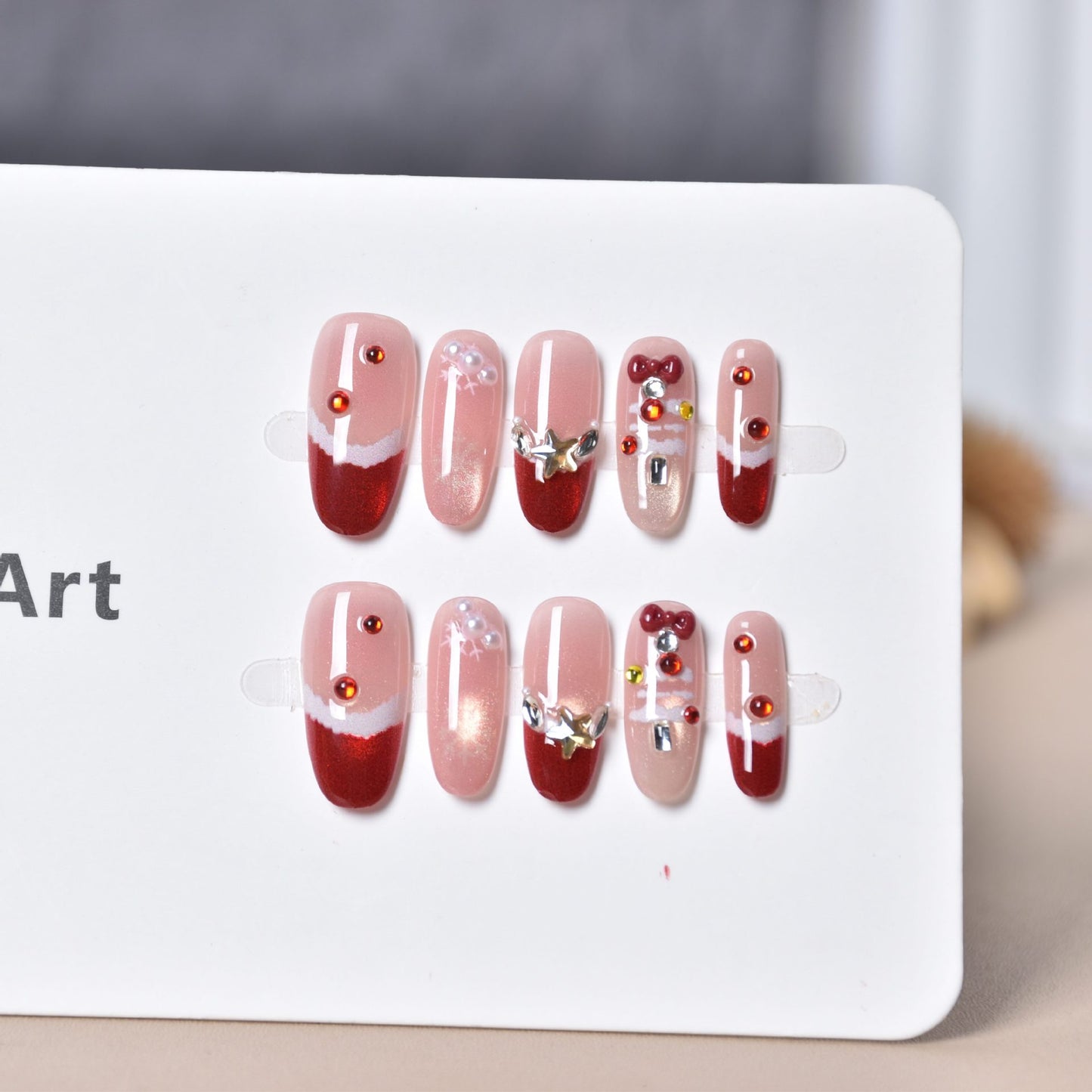 Festliche Ferien-Themen Press-On Nagelkunst Brehn