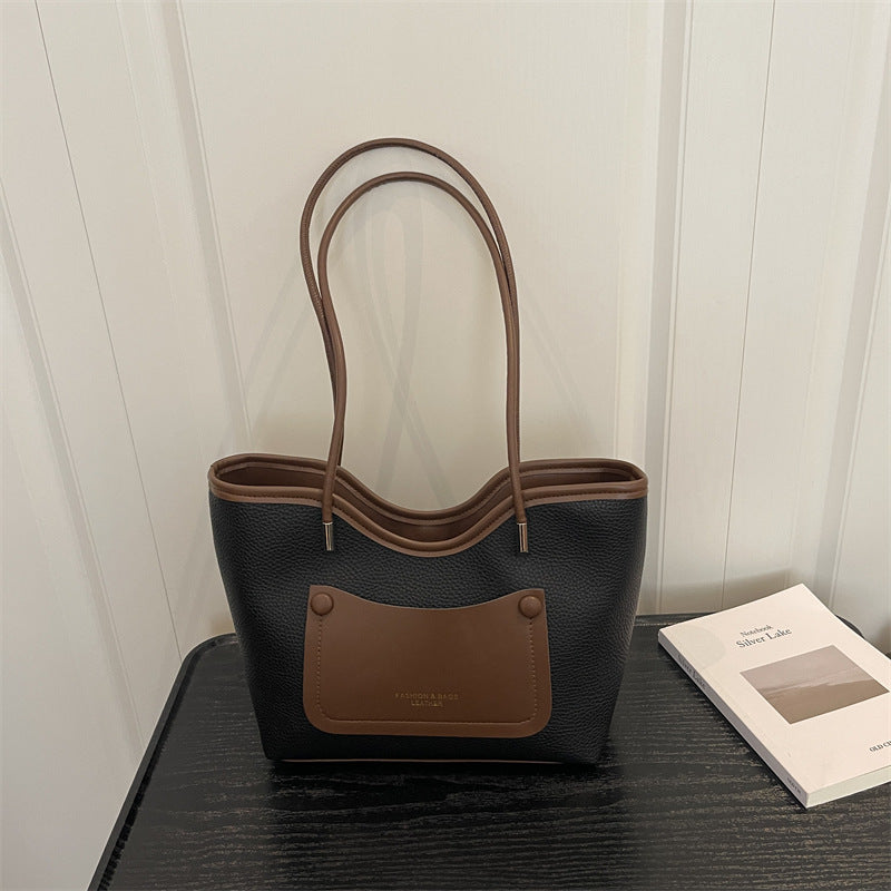 Minimalistische Leder Tote Bag