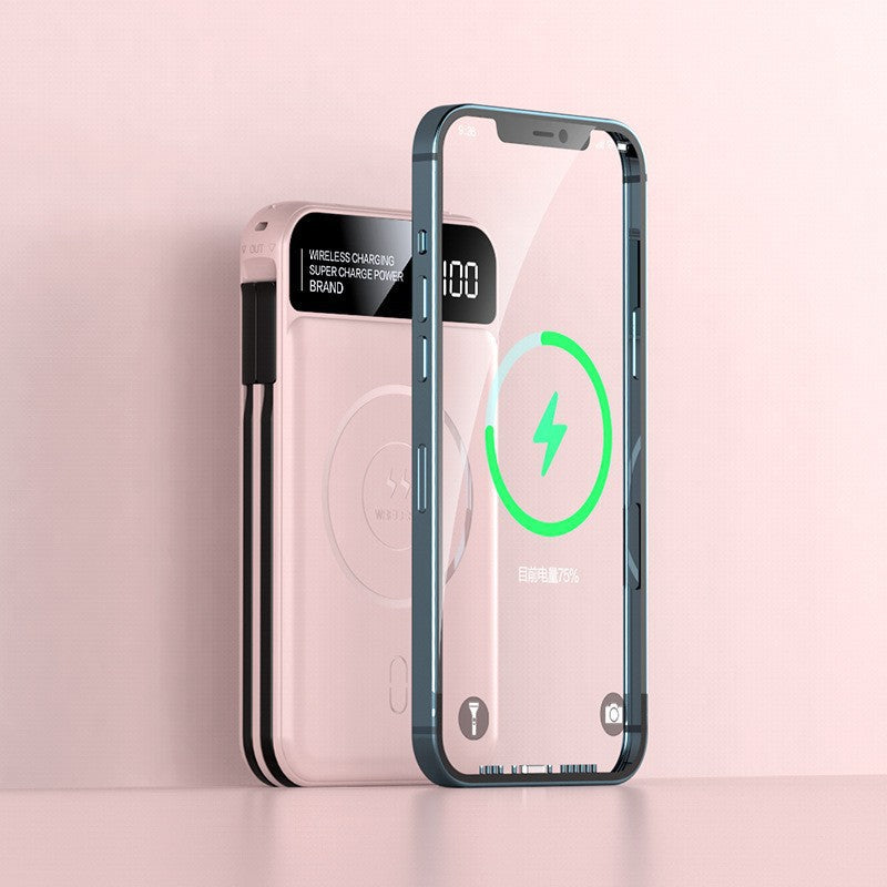 Kabellose Powerbank mit Innovativer Schnellladefunktion und Digitaler Anzeige Brehn