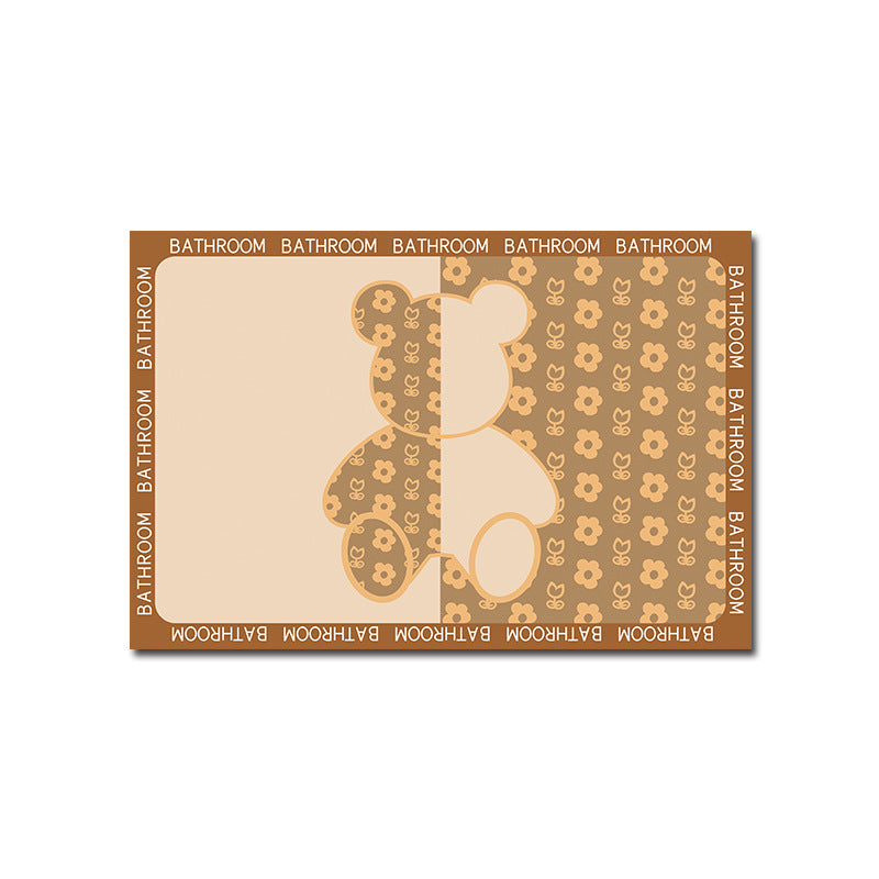 Geometrisch gemusterte Memory Foam Badematte Brehn