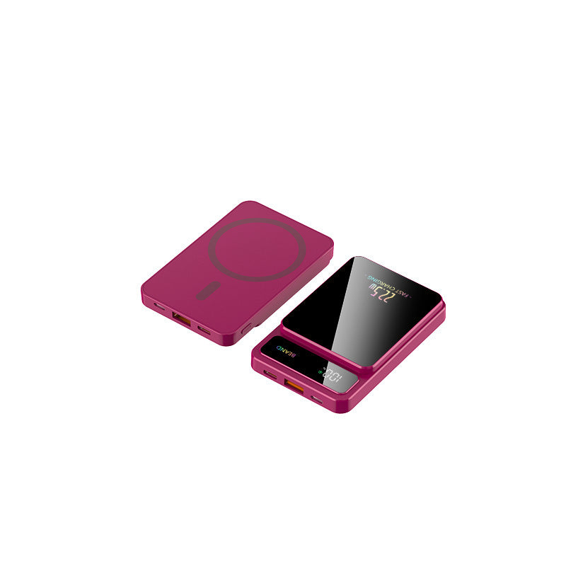 Powerbank mit kabelloser Ladetechnologie und LCD-Display Brehn