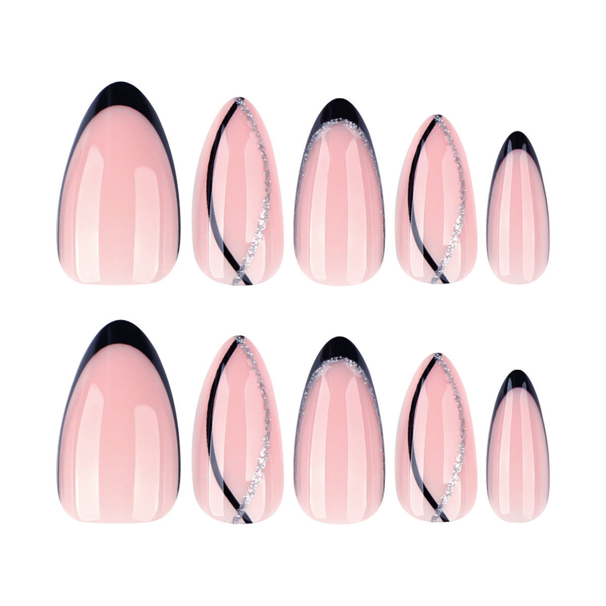 Glamouröse Nagelverlängerungen mit elegantem Spitzen-Design Brehn