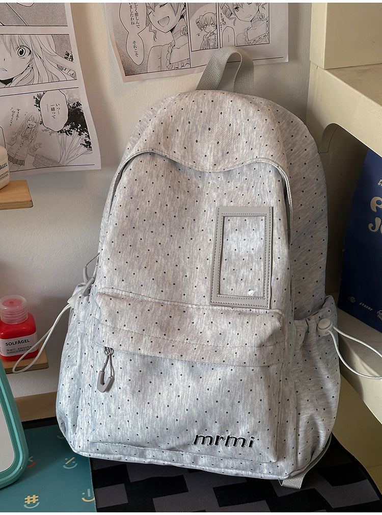 Lässiger Mehrfach-Taschen Schultasche mit transparentem Panel