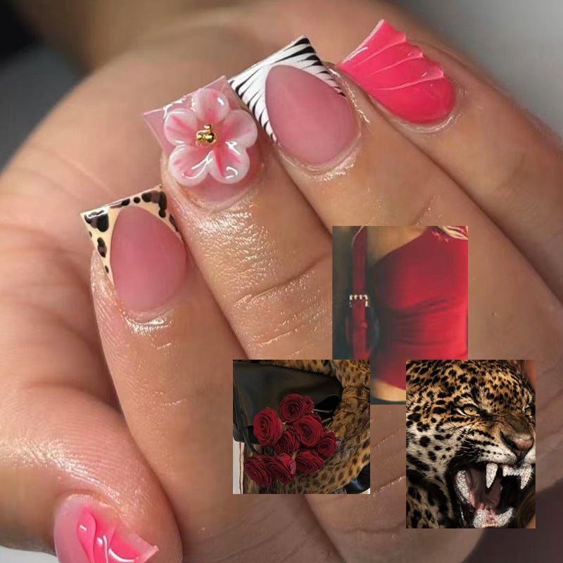Floral Design Press-On Nail Tips Set Brehn