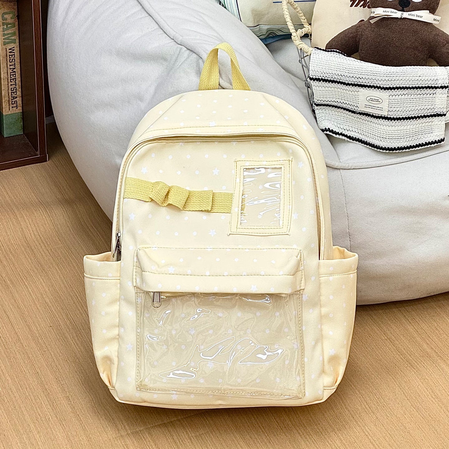 Grafikdruck Transparente Tasche Schulrucksack